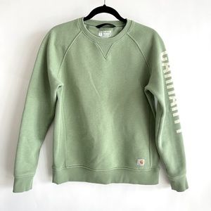 NWOT Carhartt Embossed Logo Detail Womens Sweatshirt Heavy Weight Fleece Size M